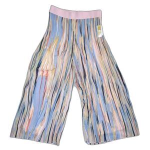 Melissa Paige Stiped Colorful Wide Pants Size Medium